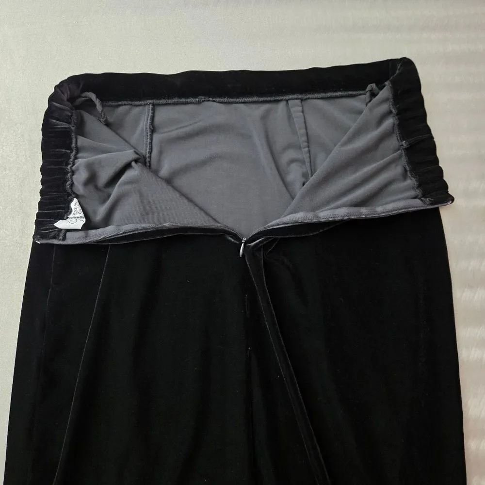 Vintage Velvet Maxi Skirt Black Witchy Dark Academia Gothic Y2K Size 6